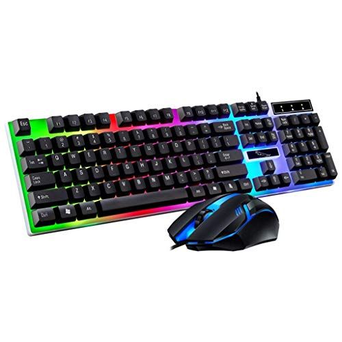 clavier rétroéclairer + souris  filaire