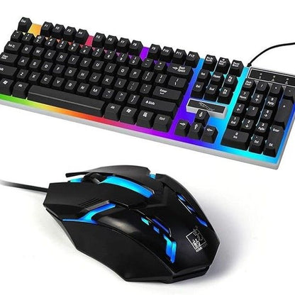 clavier rétroéclairer + souris  filaire